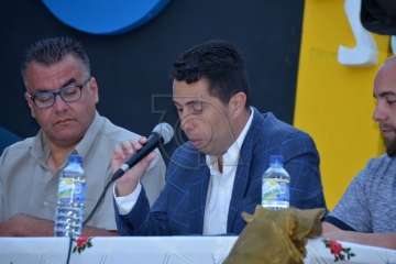 El edil Ramos pregona las fiestas del Carmen de La Medianía (Foto Francisco Javier Santana)